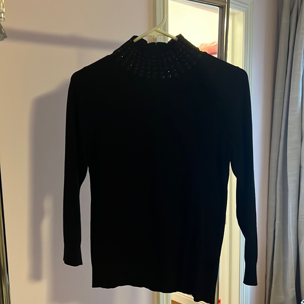 Karen millen Black turtle neck with bezeled neck (see pic) size small
